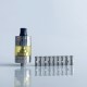 Rekavape VWM Intensa Style RTA Atomizer - Silver + Brown, 316SS + PEI, 5.2ml, 10 PCS Air Pins, 22mm Diameter