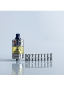 Rekavape VWM Intensa Style RTA Atomizer - Silver + Brown, Titanium Alloy + PEI, 5.2ml, 10 PCS Air Pins, 22mm Diameter