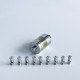 Rekavape VWM Intensa Style RTA Atomizer - Silver + Brown, Titanium Alloy + PEI, 5.2ml, 10 PCS Air Pins, 22mm Diameter