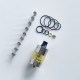 Rekavape VWM Intensa Style RTA Atomizer - Silver + Brown, Titanium Alloy + PEI, 5.2ml, 10 PCS Air Pins, 22mm Diameter