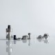 Rekavape VWM Intensa Style RTA Atomizer - Silver + Translucent, Titanium Alloy + PCTG, 5.2ml, 10 PCS Air Pins, 22mm Diameter