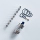 Rekavape VWM Intensa Style RTA Atomizer - Silver + Translucent, Titanium Alloy + PCTG, 5.2ml, 10 PCS Air Pins, 22mm Diameter