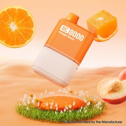 [Ships from Bonded Warehouse] Authentic YUMI RC8000 Replaceable Disposable Pod Kit 600mAh 12ml Orange Peach - 50mg
