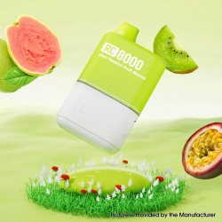 [Ships from Bonded Warehouse] Authentic YUMI RC8000 Replaceable Disposable Pod Kit 600mAh 12ml Kiwi Passion Fruit Guava - 50mg