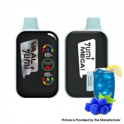 [Ships from Bonded Warehouse] Authentic YUMI & VAAL Mega 20000 Disposable Vape Kit 650mAh 16ml Blue Razz Lemonade - 50mg