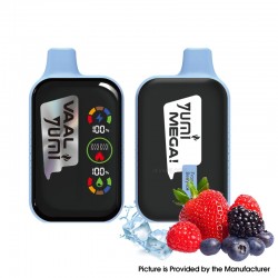 [Ships from Bonded Warehouse] Authentic YUMI & VAAL Mega 20000 Disposable Vape Kit 650mAh 16ml Frozen Mixed Berry Ice - 50mg