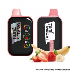 [Ships from Bonded Warehouse] Authentic YUMI & VAAL Mega 20000 Disposable Vape Kit 650mAh 16ml Strawberry Banana - 50mg