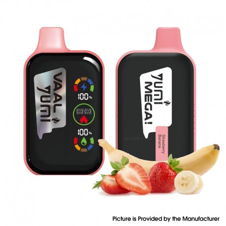 [Ships from Bonded Warehouse] Authentic YUMI & VAAL Mega 20000 Disposable Vape Kit 650mAh 16ml Strawberry Banana - 50mg