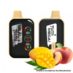 [Ships from Bonded Warehouse] Authentic YUMI & VAAL Mega 20000 Disposable Vape Kit 650mAh 16ml Mango Peach - 50mg