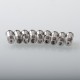 VWM Intensa Style RTA Atomizer - Silver + Translucent, 316SS + PCTG, 5.2ml, 10 PCS Air Pins, 22mm Diameter