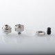 VWM Intensa Style RTA Atomizer - Silver + Translucent, 316SS + PCTG, 5.2ml, 10 PCS Air Pins, 22mm Diameter