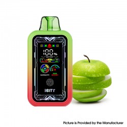 [Ships from Bonded Warehouse] Authentic iCity CT 35000 Touch Button Disposable Kit 850mAh 25ml 35000 Puffs Green Apple - 50mg