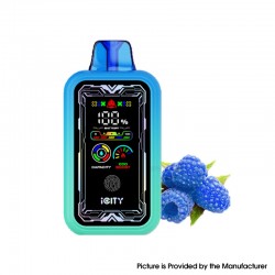 [Ships from Bonded Warehouse] Authentic iCity CT 35000 Touch Button Disposable Vape Kit 850mAh 25ml 35000 Puffs Blue Razz - 50mg