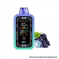 [Ships from Bonded Warehouse] Authentic iCity CT 35000 Touch Button Disposable Kit 850mAh 25ml 35000 Puffs Frozen Grape - 50mg