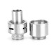 Authentic SmokTech Replacement AFC Drip Tip for TFV4 / TFV4 Mini - Silver, Stainless Steel + Glass, 21.5mm