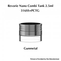 Authentic Ambition Mods Nano Combi Tank Kit for Revorie RDL & DL RTA - Gun Metal, 2.5ml