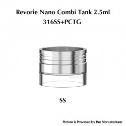 Authentic Ambition Mods Nano Combi Tank Kit for Revorie RDL & DL RTA - Silver, 2.5ml