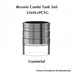 Authentic Ambition Mods Combi Tank Kit for Revorie RDL & DL RTA - Gun Metal, 5.0ml