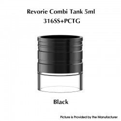 Authentic Ambition Mods Combi Tank Kit for Revorie RDL & DL RTA - Black, 5.0ml