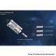 Authentic Ambition Mods Revorie RDL & DL RTA Rebuildable Atomizer - Silver, Air Pins 2.0, 2.5, 3.0, 3.5mm, 5.0ml, 23mm Diameter