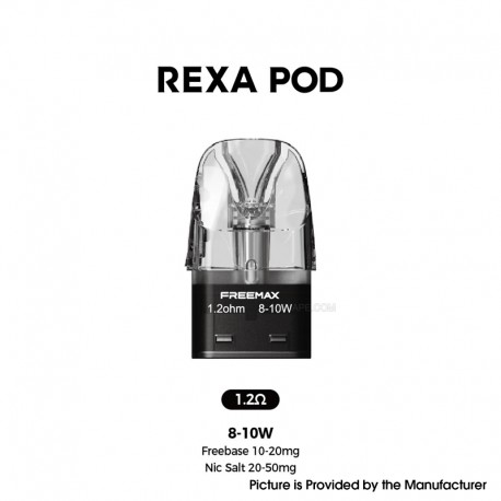 [Ships from Bonded Warehouse] Authentic FreeMax Rexa Series Pod Cartridge for FreeMax Rexa S / Rexa SQ - 1.2ohm, 3.0ml (3 PCS)