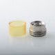 Rekavape F-Dama Extender Tank for Monarchy Ost Old School MTL and DL RTA Atomizer - Silver + Brown, 316 Stainless Steel + PEI
