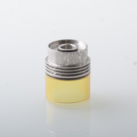 Rekavape F-Dama Extender Tank for Monarchy Ost Old School MTL and DL RTA Atomizer - Silver + Brown, 316 Stainless Steel + PEI