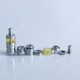 Rekavape Flash e-Vapor V4.5S+ Style Top Fill RTA Rebuildable Tank Atomizer - Silver, 316 Stainless Steel + PEI, 3.5ml, 22mm