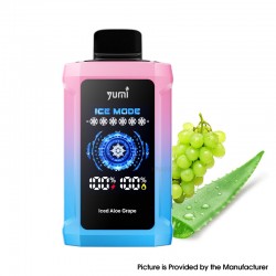 [Ships from Bonded Warehouse] Authentic YUMI P20000 Adjustable ICE Level Disposable Vape Kit 650mAh 18ml Iced Aloe Grape - 50mg