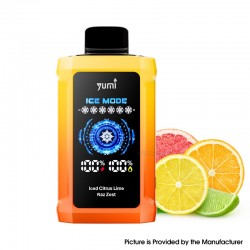 [Ships from Bonded Warehouse] Authentic YUMI P20000 Adjustable ICE Level Disposable Vape Kit Iced Citrus Lime Raz Zest - 50mg