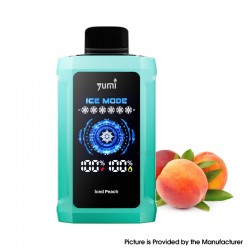 [Ships from Bonded Warehouse] Authentic YUMI P20000 Adjustable ICE Level Disposable Vape Kit 650mAh 18ml Iced Peach - 50mg
