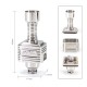 SXK Lynk Synk Style RBA Bridge for Billet / Boro Mod - Titanium Alloy, 9 x Air Pin 1.0, 1.2, 1.5, 2.0, 2.5, 3.0, 3.5, 4.0, 4.5mm