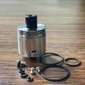 Four One Five 415 RDA Kaze Style RDL / MTL RDA Rebuildable Atomizer - Silver, BF Pin, Air Pin 0.9mm x 2, 1.0mm x 2, 1.0mm, 1.4mm