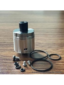 Four One Five 415 RDA Kaze Style RDL / MTL RDA Rebuildable Atomizer - Silver, BF Pin, Air Pin 0.9mm x 2, 1.0mm x 2, 1.0mm, 1.4mm