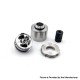 Four One Five 415 RDA Kaze Style RDL / MTL RDA Rebuildable Atomizer - Silver, BF Pin, Air Pin 0.9mm x 2, 1.0mm x 2, 1.0mm, 1.4mm