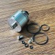 Four One Five 415 RDA Kaze Style RDL / MTL RDA Rebuildable Atomizer - Silver, BF Pin, Air Pin 0.9mm x 2, 1.0mm x 2, 1.0mm, 1.4mm