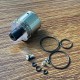 Four One Five 415 RDA Kaze Style RDL / MTL RDA Rebuildable Atomizer - Silver, BF Pin, Air Pin 0.9mm x 2, 1.0mm x 2, 1.0mm, 1.4mm