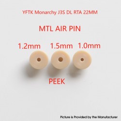 YFTK Monarchy J3S Style RTA Replacement MTL Air Insert - PEEK, 1.0mm + 1.2mm + 1.5mm (3 PCS)