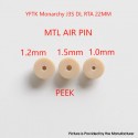 YFTK Monarchy J3S Style RTA Replacement MTL Air Insert - PEEK, 1.0mm + 1.2mm + 1.5mm (3 PCS)