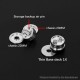 YFTK Thin Base Deck V3 for Flash e-Vapor V4.5S+ / V4.5 Style 23mm RTA - Silver