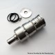 YFTK Thin Base Deck V3 for Flash e-Vapor V4.5S+ / V4.5 Style 23mm RTA - Silver