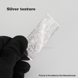 YFTK 18650 Universal Battery Wrapper Skin Sticker - Silver Texture (1 PC)