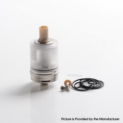 YFTK Monarchy J3S Style DL RTA Rebuildable Tank Atomizer - Silver, 316 Stainless Steel + PCTG, 2.5ml, 22mm Diameter