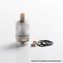 YFTK Monarchy J3S Style DL RTA Rebuildable Tank Atomizer - Silver, 316 Stainless Steel + PCTG, 2.5ml, 22mm Diameter