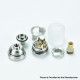YFTK Monarchy J3S Style DL RTA Rebuildable Tank Atomizer - Silver, 316 Stainless Steel + PCTG, 2.5ml, 22mm Diameter