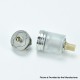 YFTK Monarchy J3S Style DL RTA Rebuildable Tank Atomizer - Silver, 316 Stainless Steel + PCTG, 2.5ml, 22mm Diameter