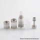 YFTK Ka V7 Style RTA Rebuildable Tank Atomizer w/ Nano Tank + Extension Kit - Silver, PC + 316 Stainless Steel, 3ml, 23mm Dia.