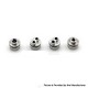 YFTK Four One Five 415 RDA Kaze Style RDL / MTL RDA Atomizer - Silver, BF Pin, Air Pin 0.9mm x 2, 1.0mm x 2, 1.0mm, 1.4mm