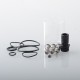 Authentic Ambition Mods Revorie RDL & DL RTA Rebuildable Atomizer - Silver, Air Pins 2.0, 2.5, 3.0, 3.5mm, 5.0ml, 23mm Diameter