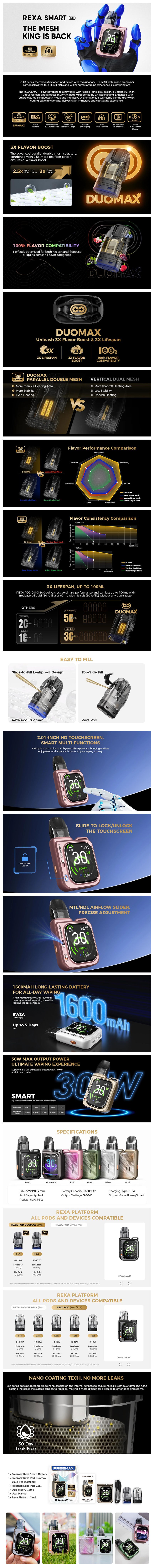 Authentic FreeMax Rexa Smart Pod System
